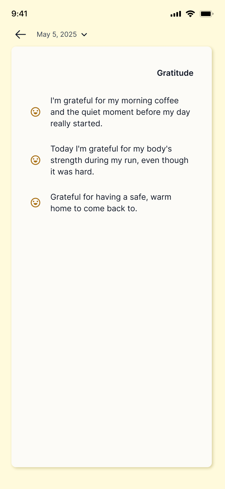 Gratitude visualization